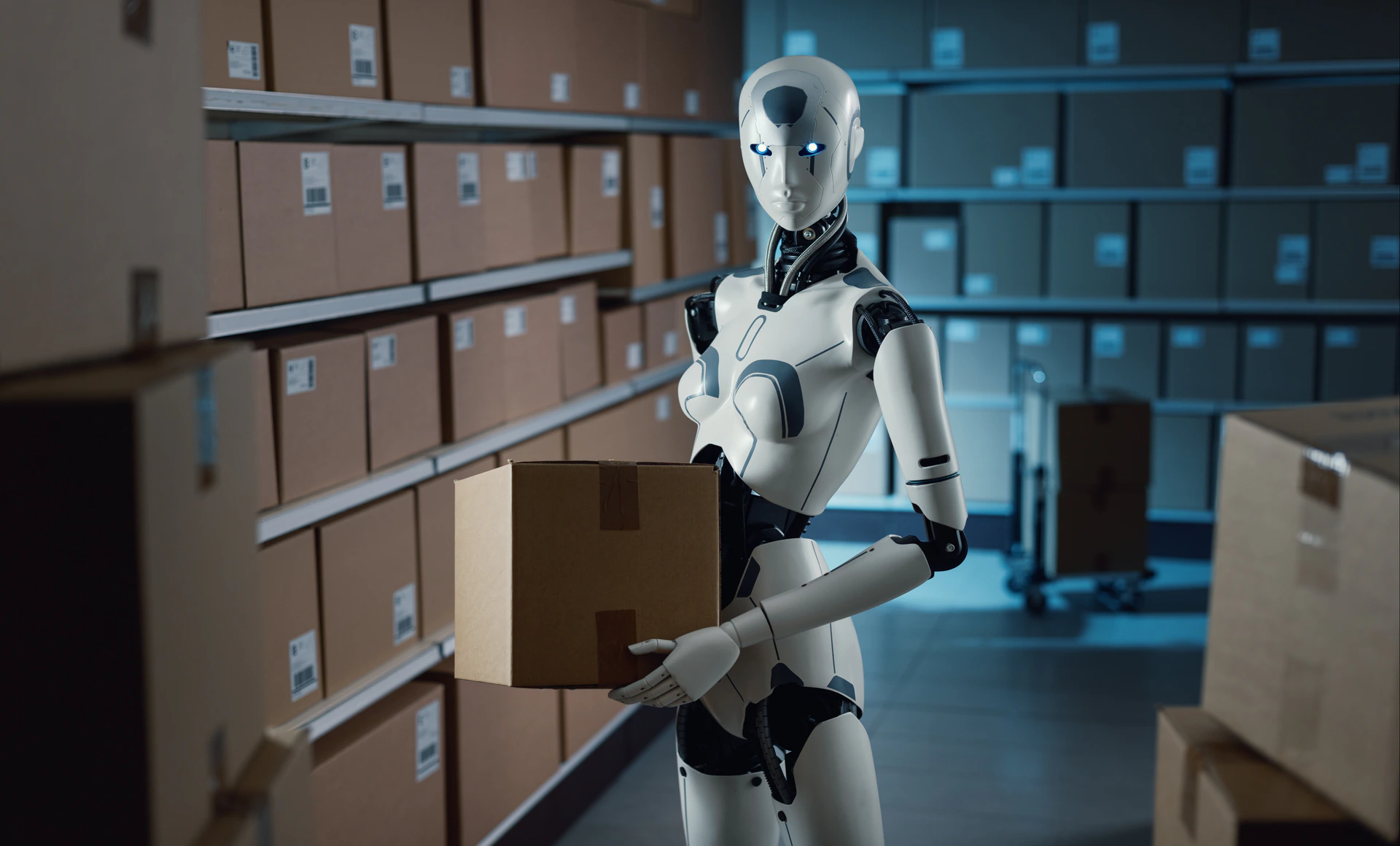 Automated high-tech warehouse operation
